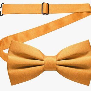 Solid Color Pre-tied Bow Tie Adjustable Bowtie Mustard Klikel Burlet NEW